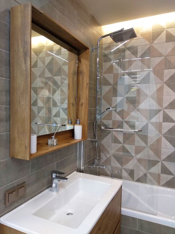 Bathroom Renovation with Decorative Tiles